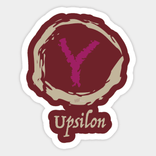 Greek Upsilon Sticker